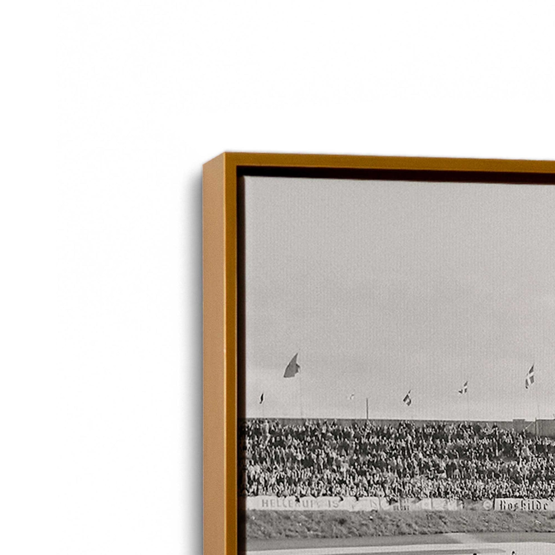 [Color:Polished Gold], Picture of art in a Polished Gold frame at an angle