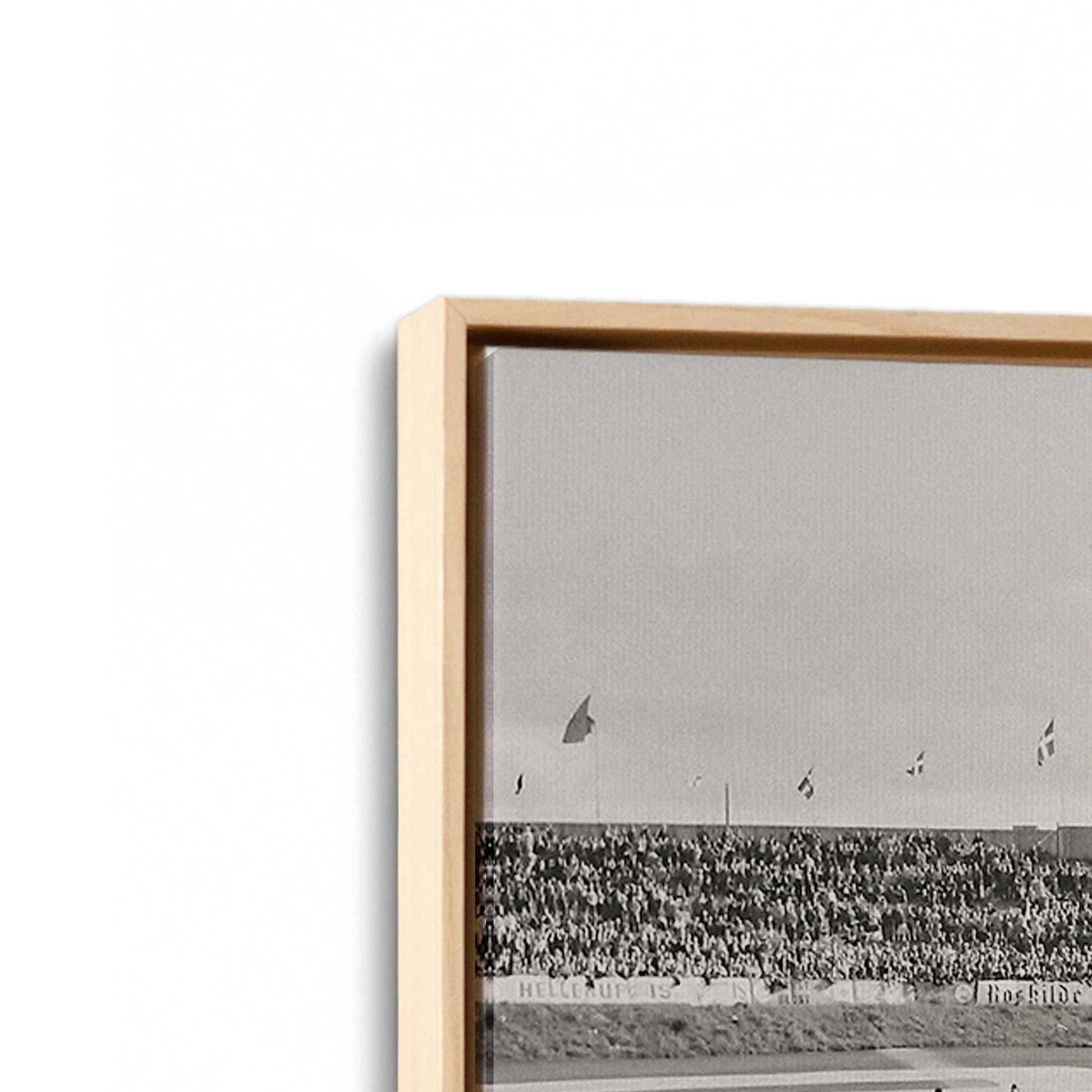 [Color:American Maple], Picture of art in a American Maple frame at an angle