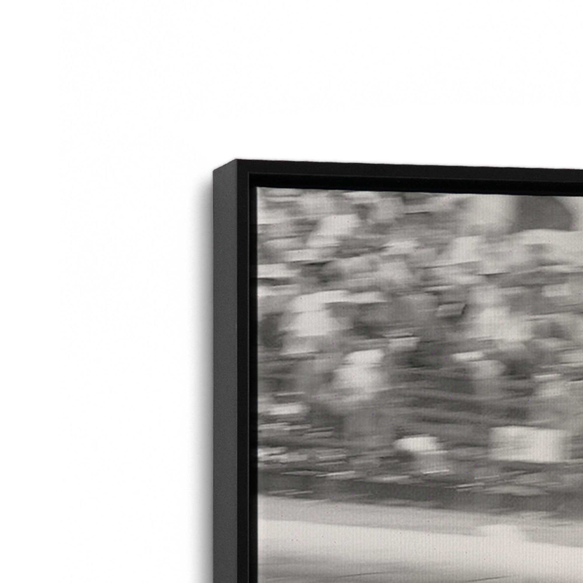 [Color:Satin Black], Picture of art in a Satin Black frame at an angle