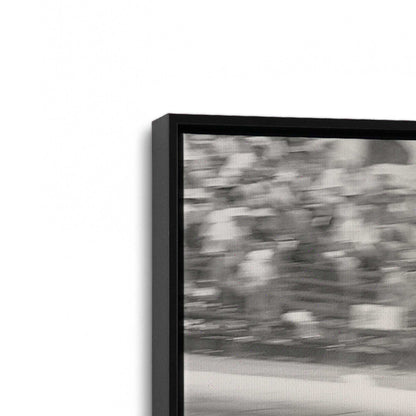 [Color:Satin Black], Picture of art in a Satin Black frame at an angle