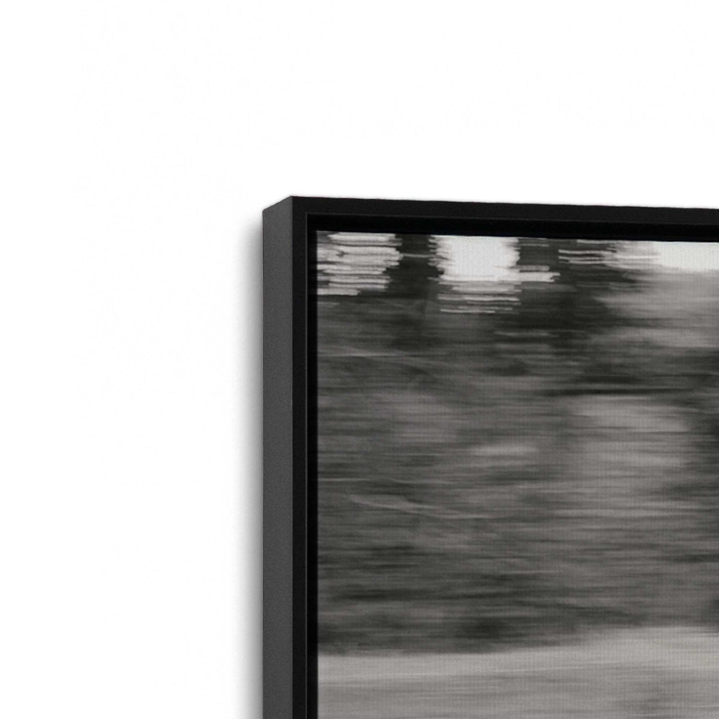[Color:Satin Black], Picture of art in a Satin Black frame at an angle