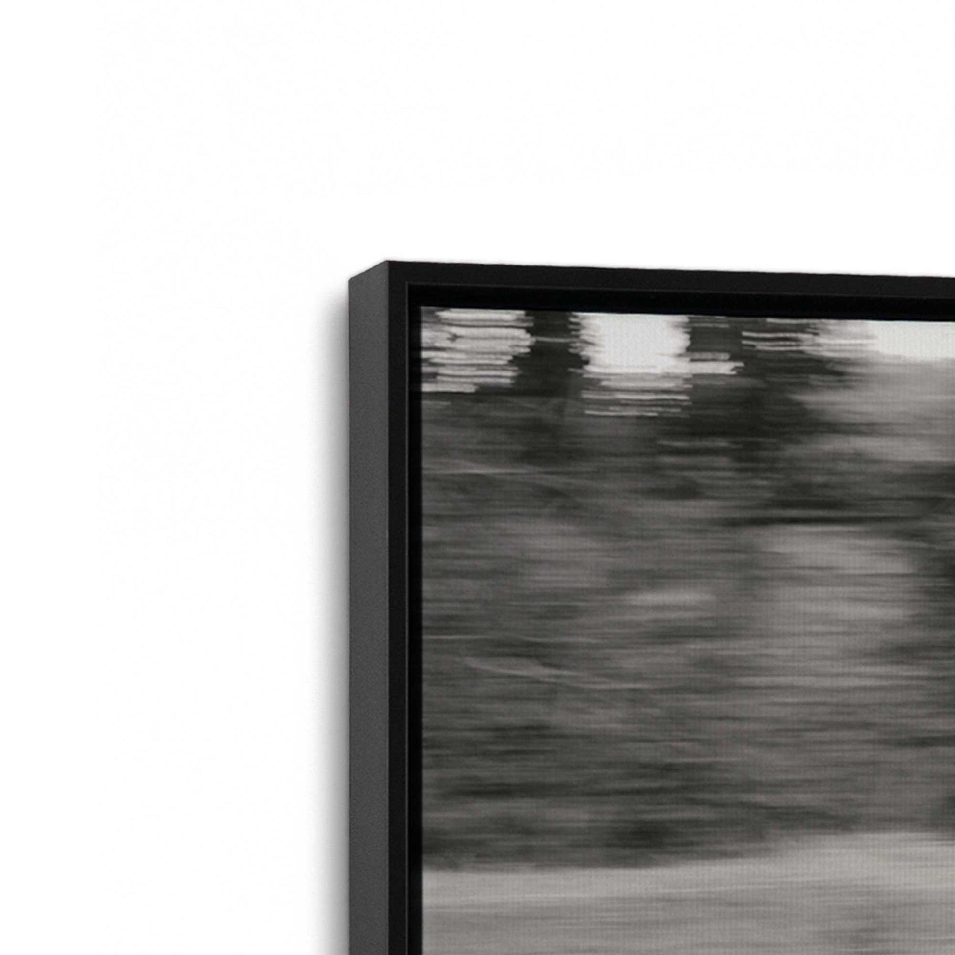 [Color:Satin Black], Picture of art in a Satin Black frame at an angle