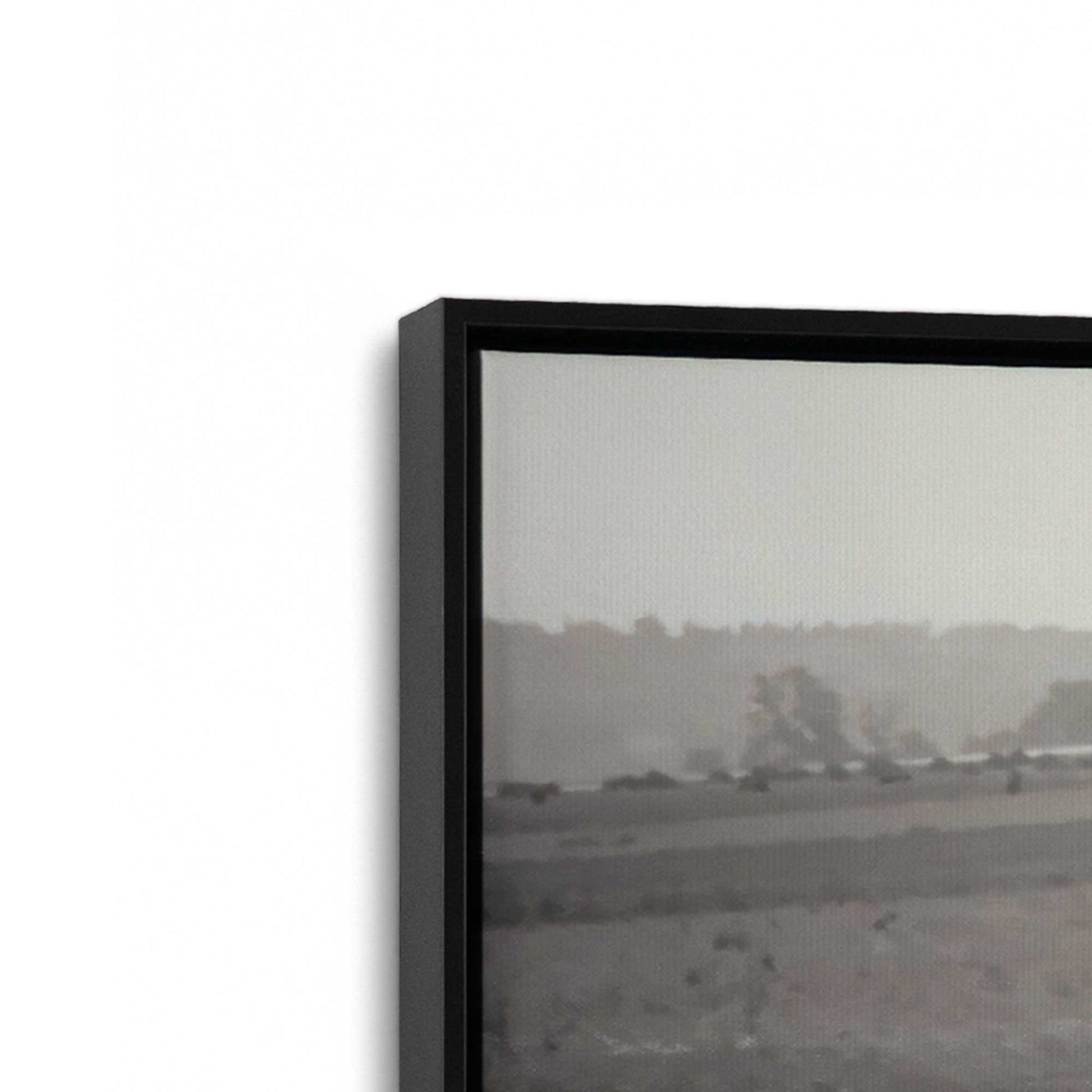 [Color:Satin Black], Picture of art in a Satin Black frame at an angle