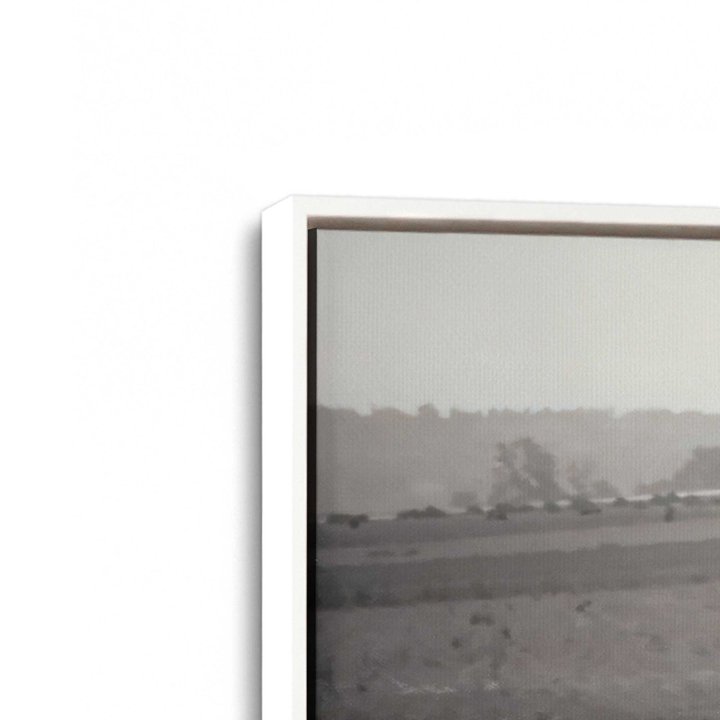 [Color:Opaque White], Picture of art in a White frame at an angle