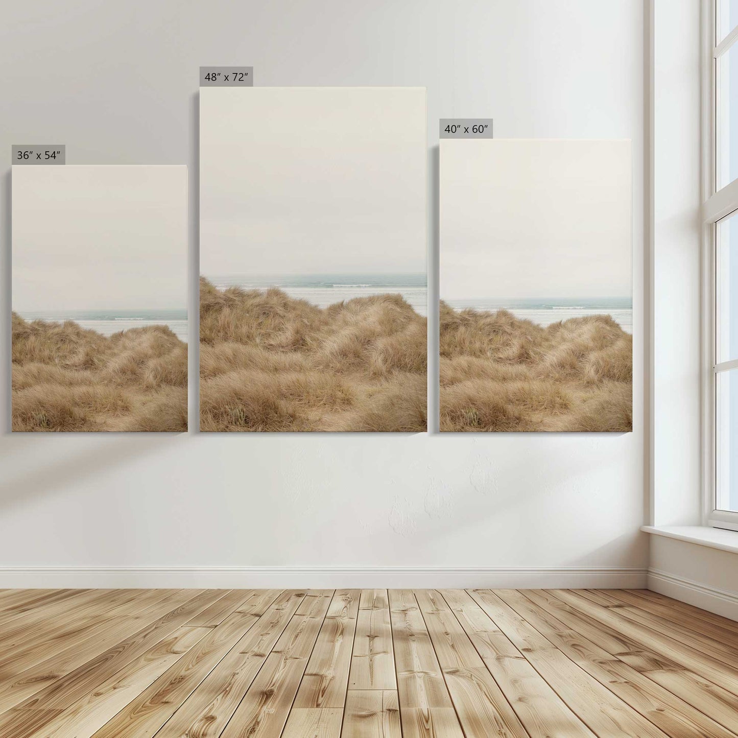 [Color:Stretched Canvas], Image showing the size comparisons