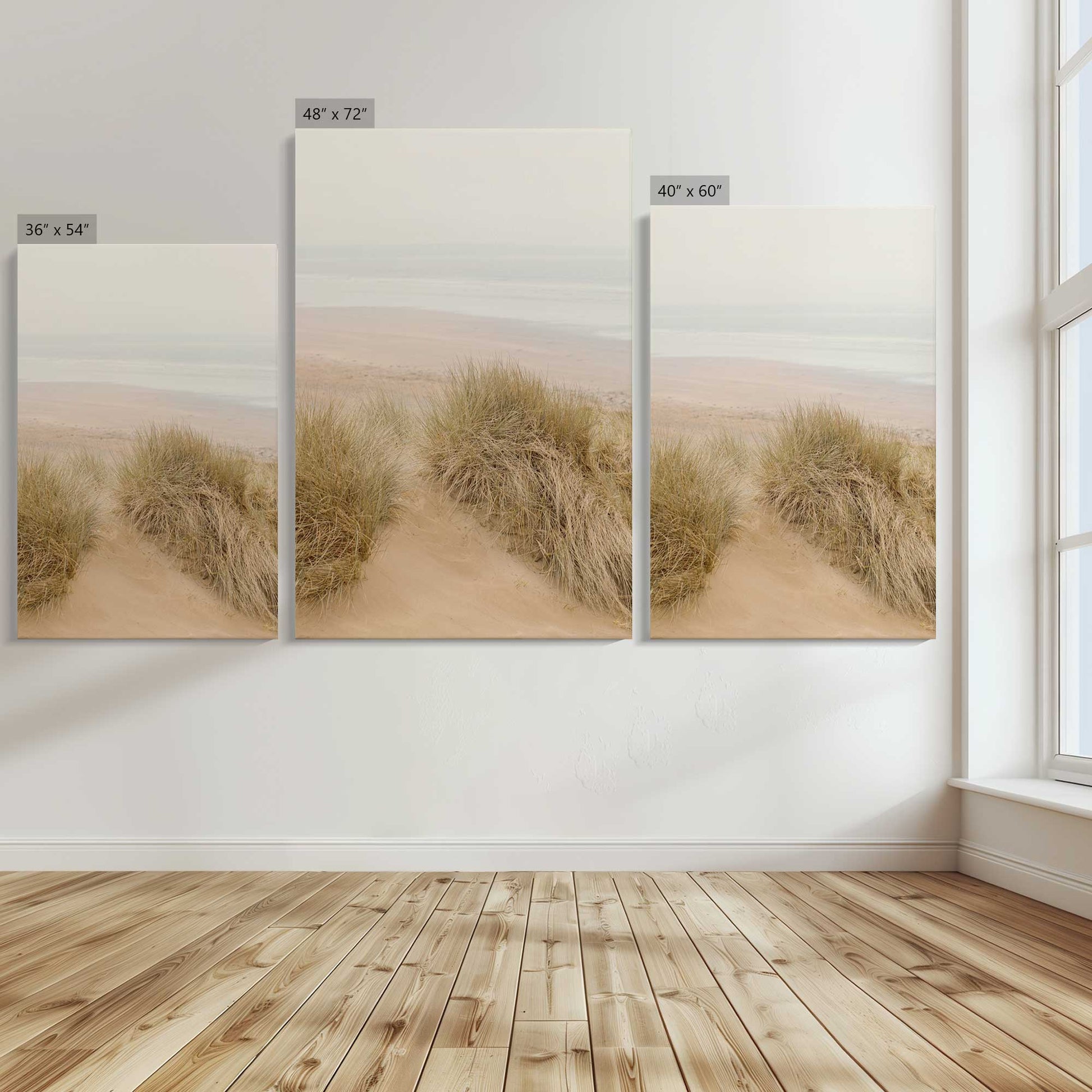 [Color:Stretched Canvas], Image showing the size comparisons