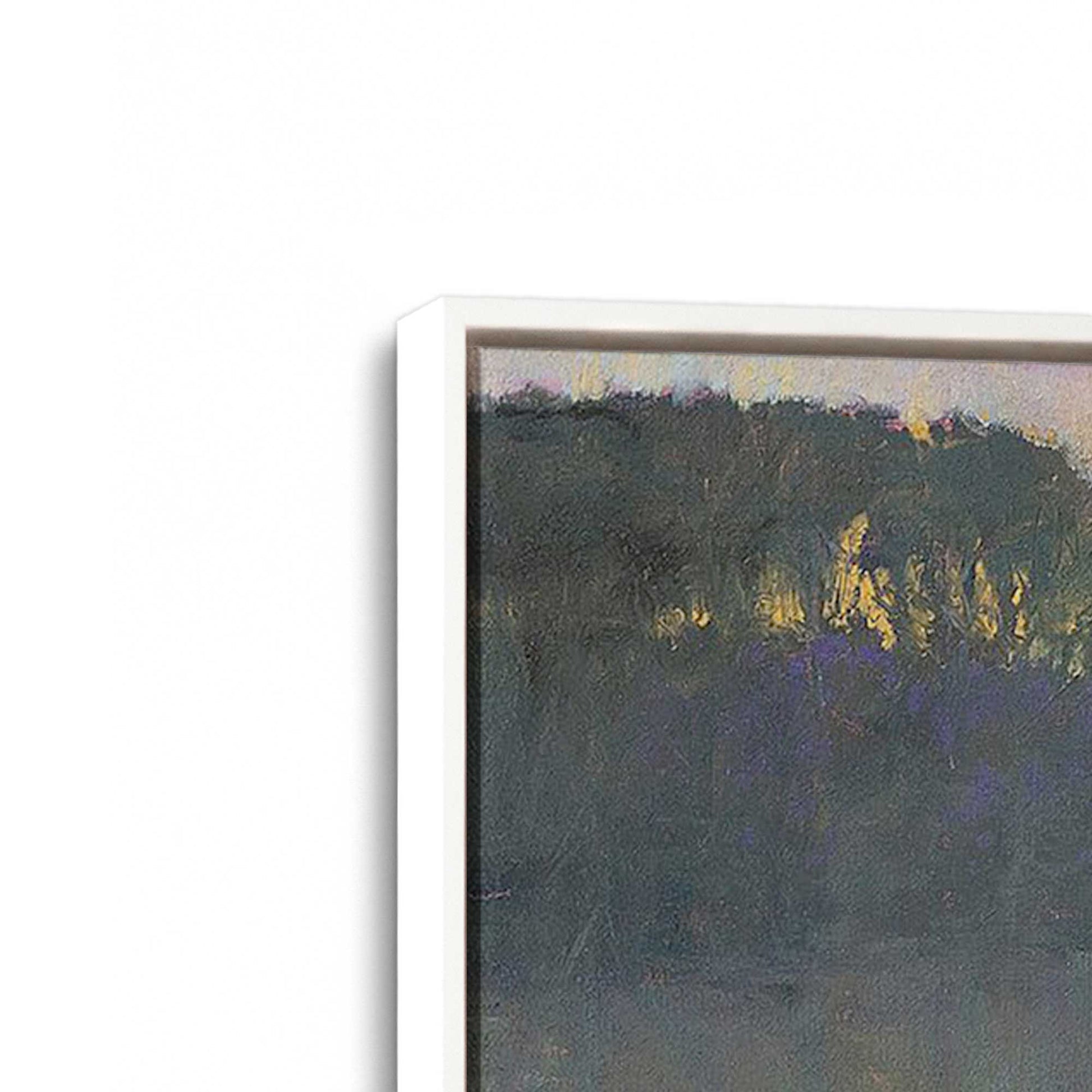 [Color:White], Picture of art in a White frame at an angle
