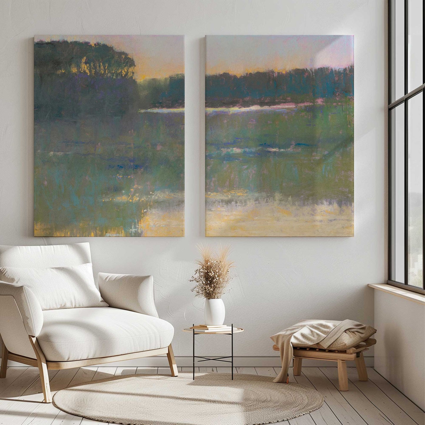 [Color:Stretched Canvas], Picture of art in a room