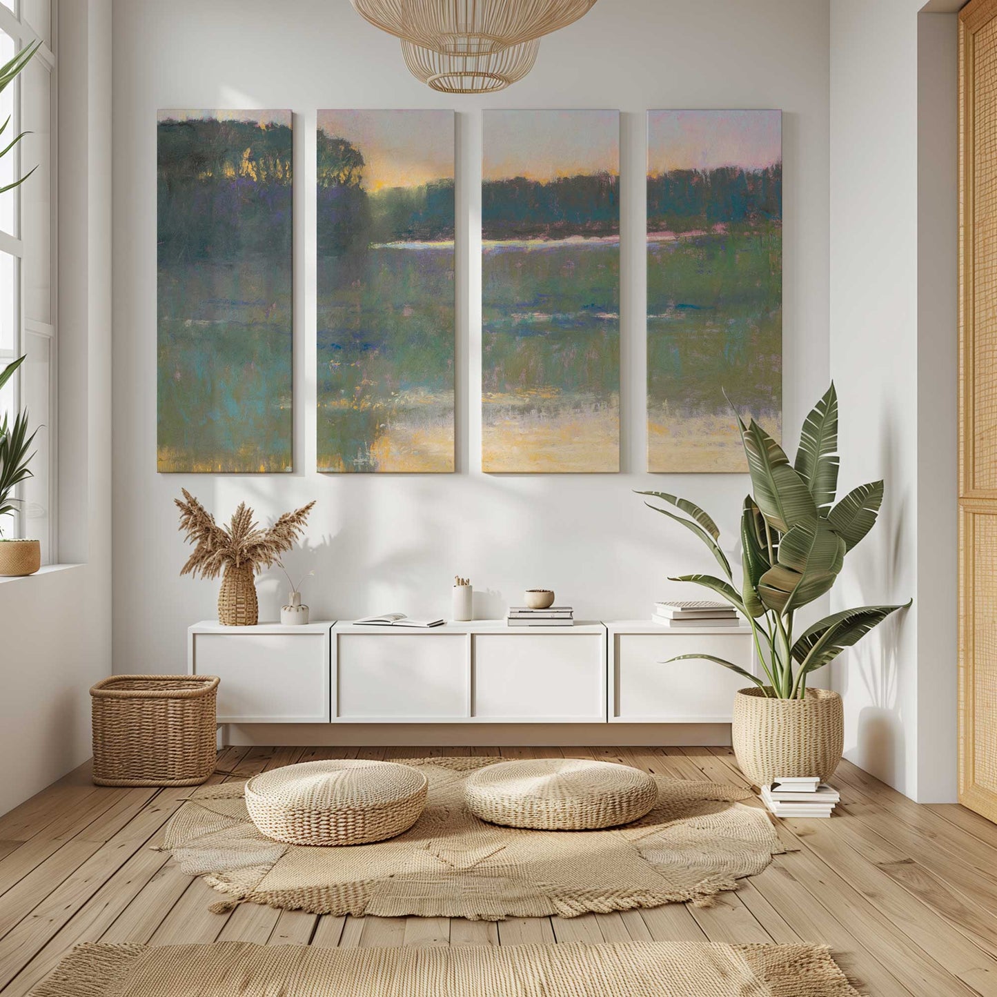 [Color:Stretched Canvas], Picture of art in a room