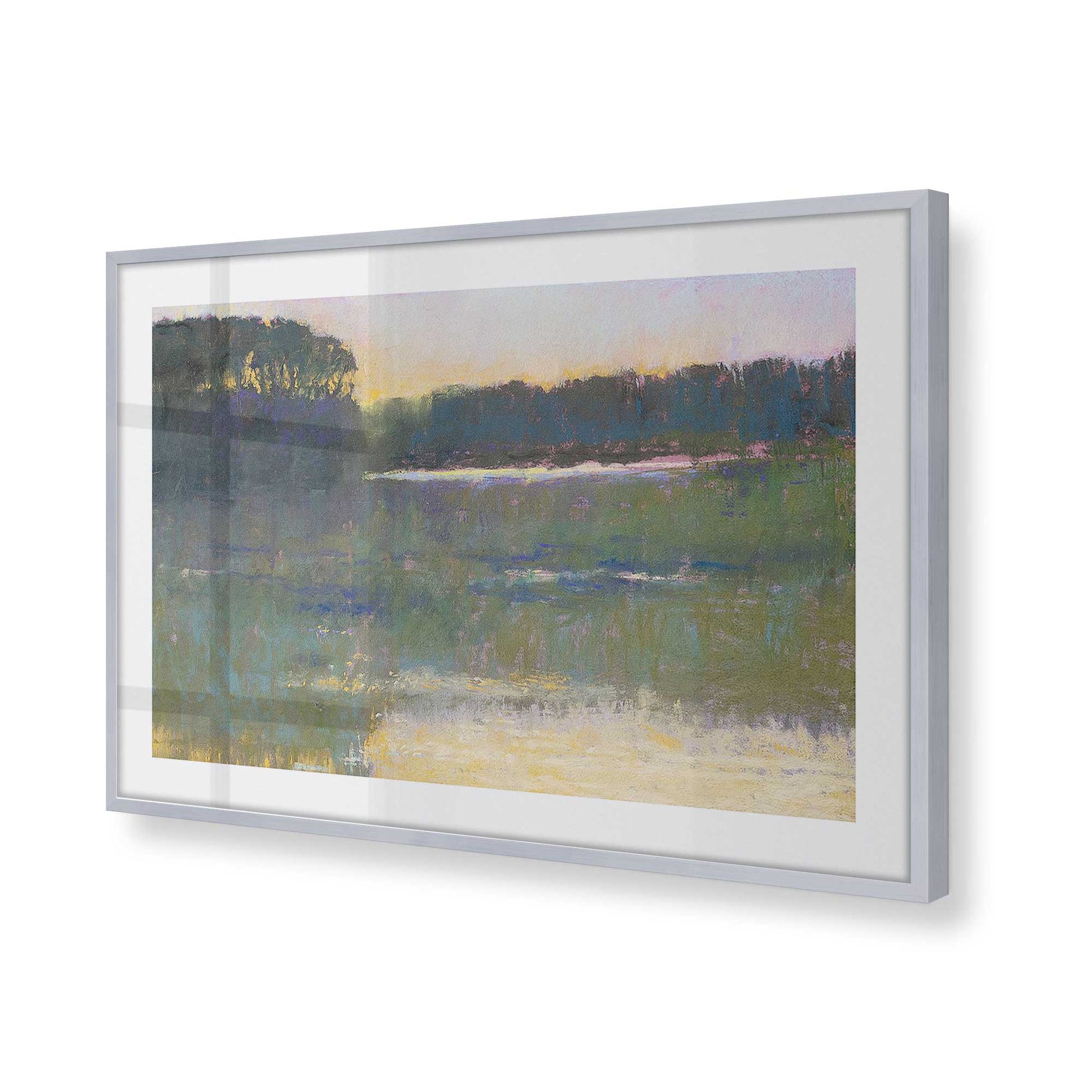 [Color:Polished Chrome], Picture of art in a Polished Chrome frame at an angle