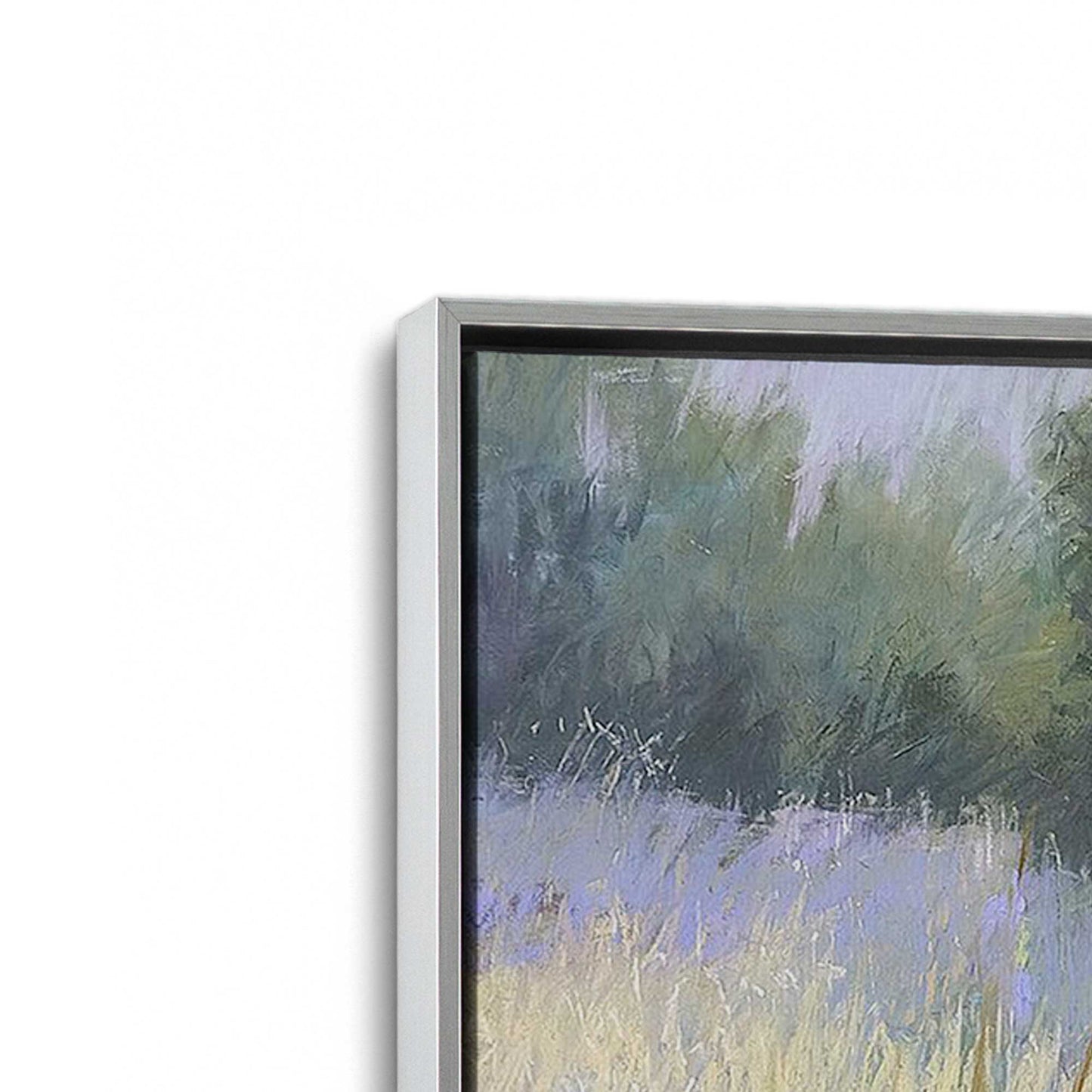 [Color:Polished Chrome], Picture of art in a Polished Chrome frame at an angle