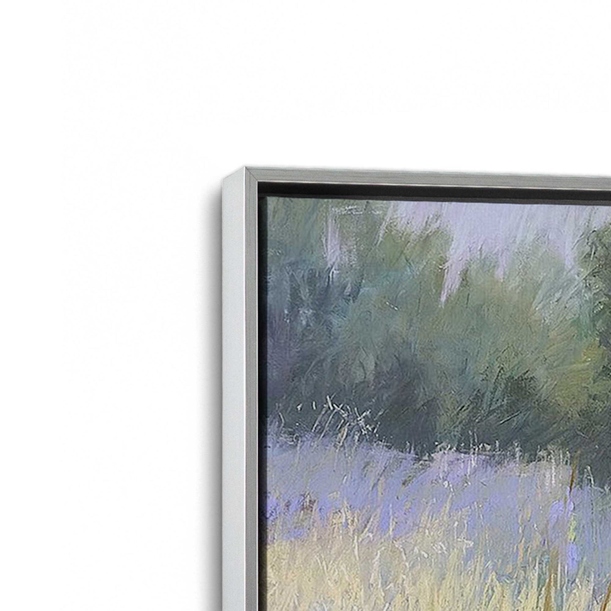 [Color:Polished Chrome], Picture of art in a Polished Chrome frame at an angle