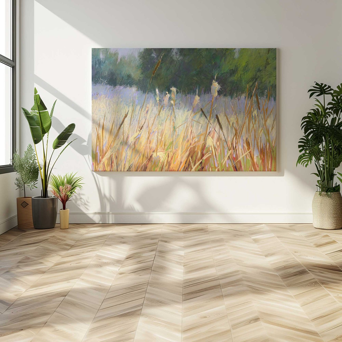 [Color:Stretched Canvas], Picture of art in a room