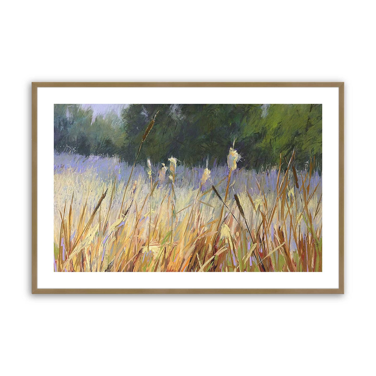 [Color:Brushed Gold], Picture of art in a Brushed Gold frame