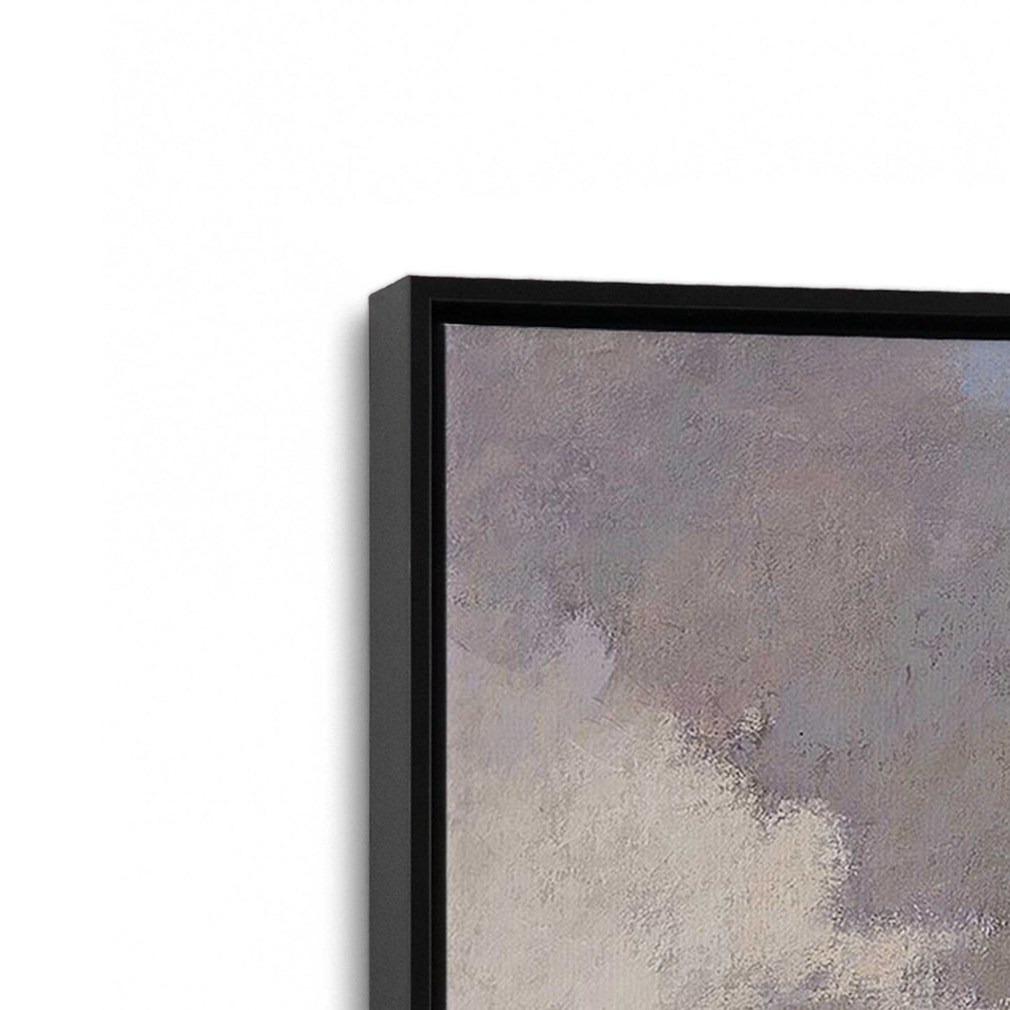 [Color:Satin Black], Picture of art in a Satin Black frame at an angle