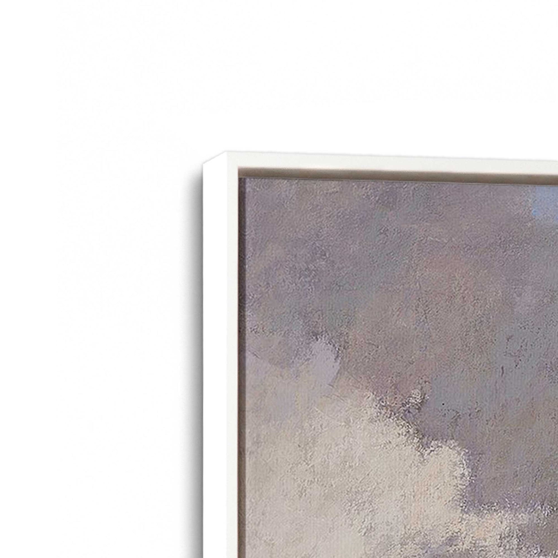 [Color:White], Picture of art in a White frame at an angle