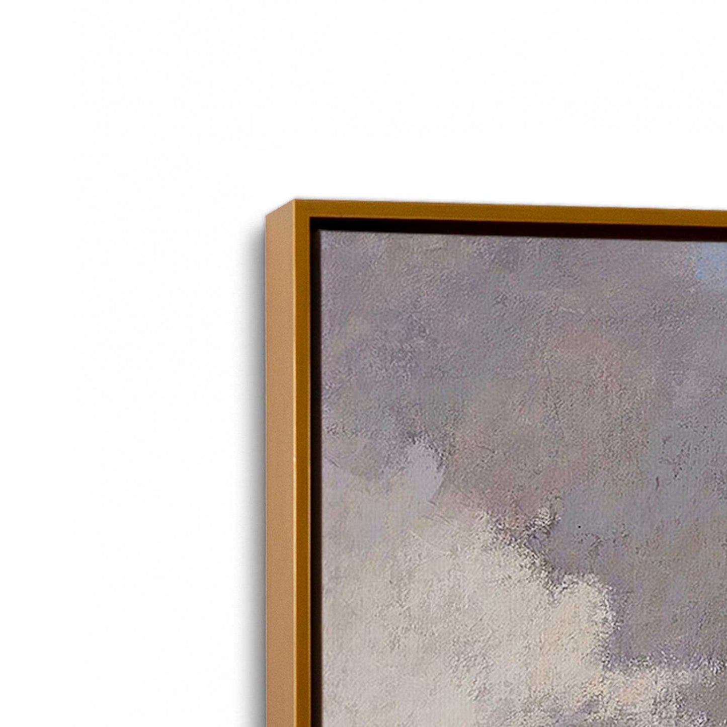 [Color:Polished Gold], Picture of art in a Polished Gold frame at an angle