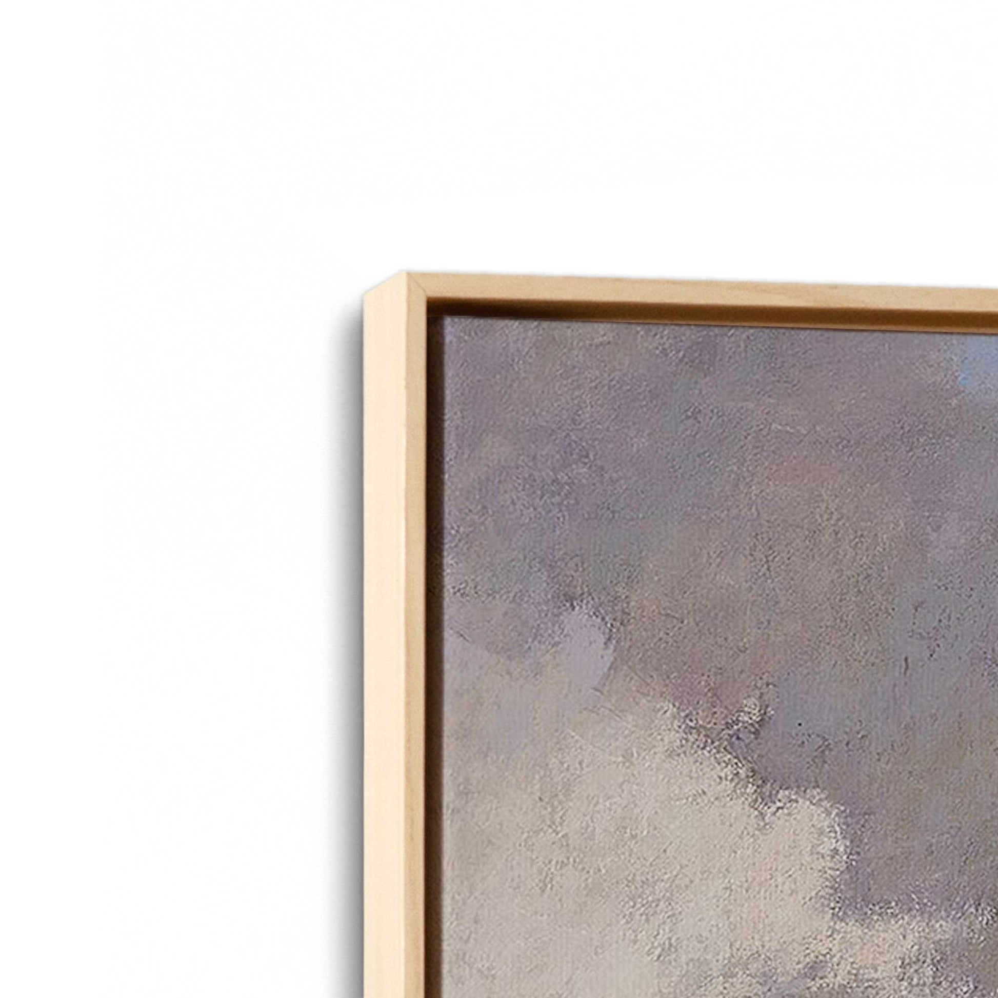 [Color:American Maple], Picture of art in a American Maple frame at an angle