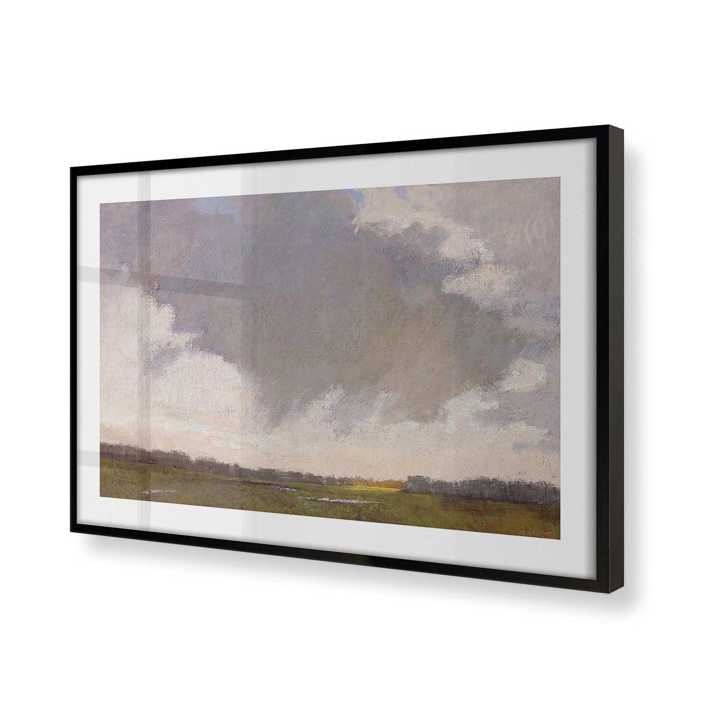 [Color:Satin Black], Picture of art in a Satin Black frame at an angle