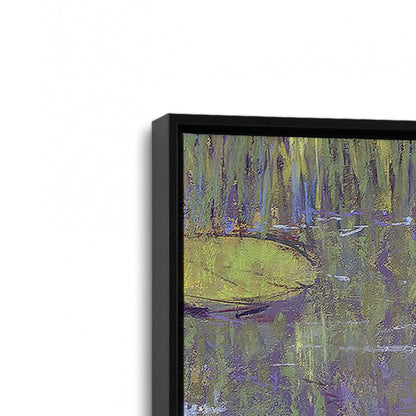 [Color:Satin Black], Picture of art in a Satin Black frame at an angle