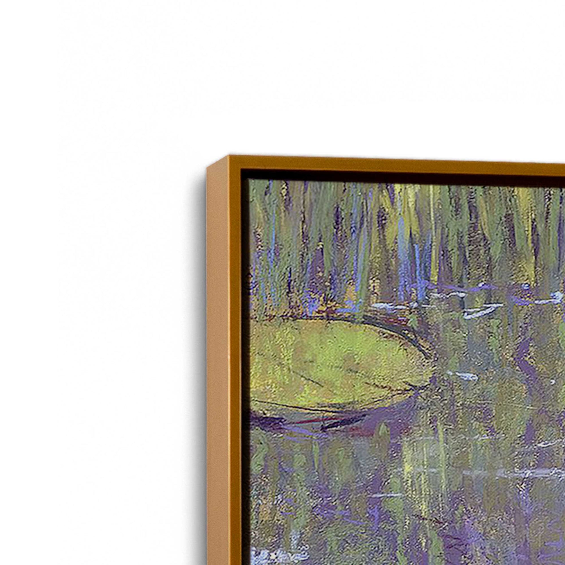 [Color:Polished Gold], Picture of art in a Polished Gold frame at an angle