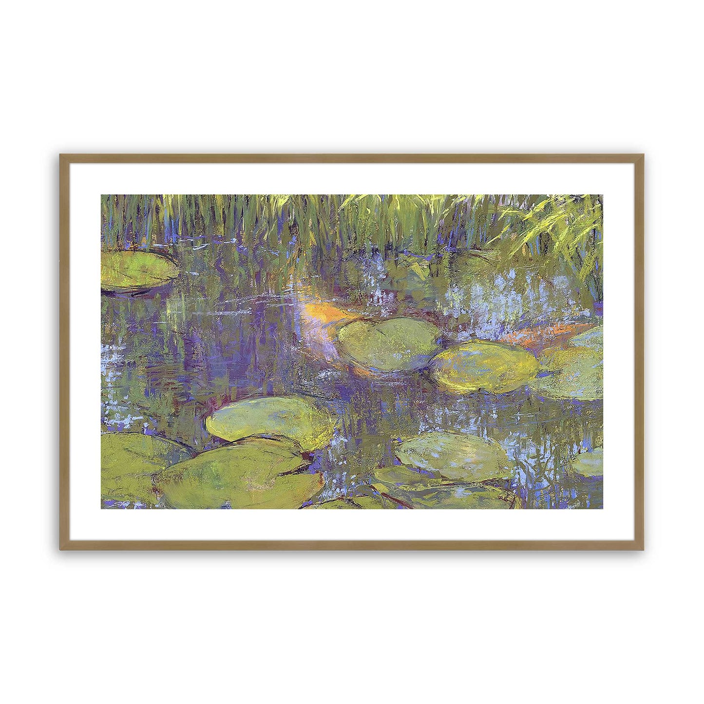 [Color:Brushed Gold], Picture of art in a Brushed Gold frame