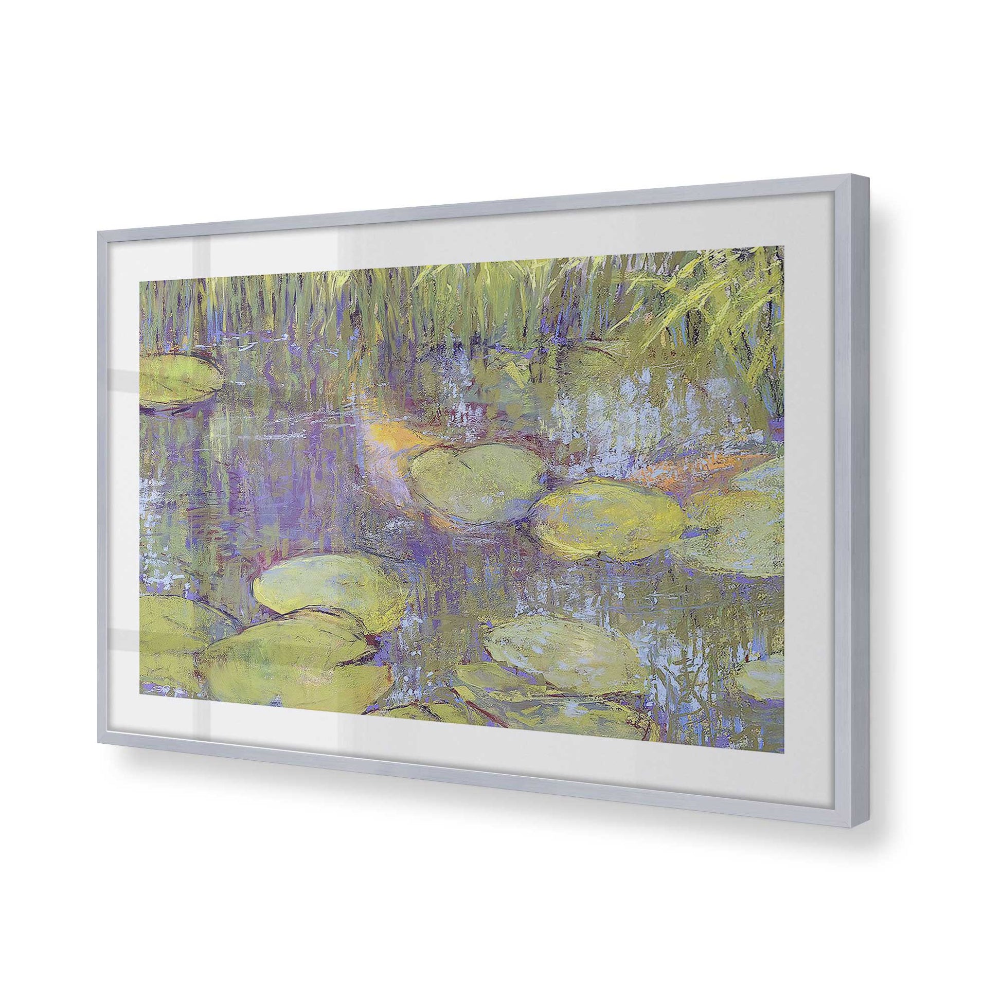 [Color:Polished Chrome], Picture of art in a Polished Chrome frame at an angle