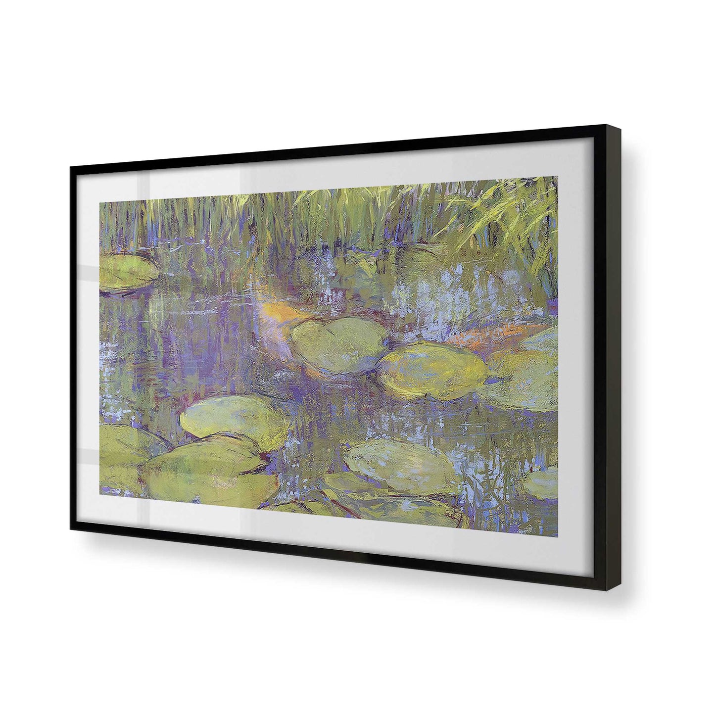 [Color:Satin Black], Picture of art in a Satin Black frame at an angle