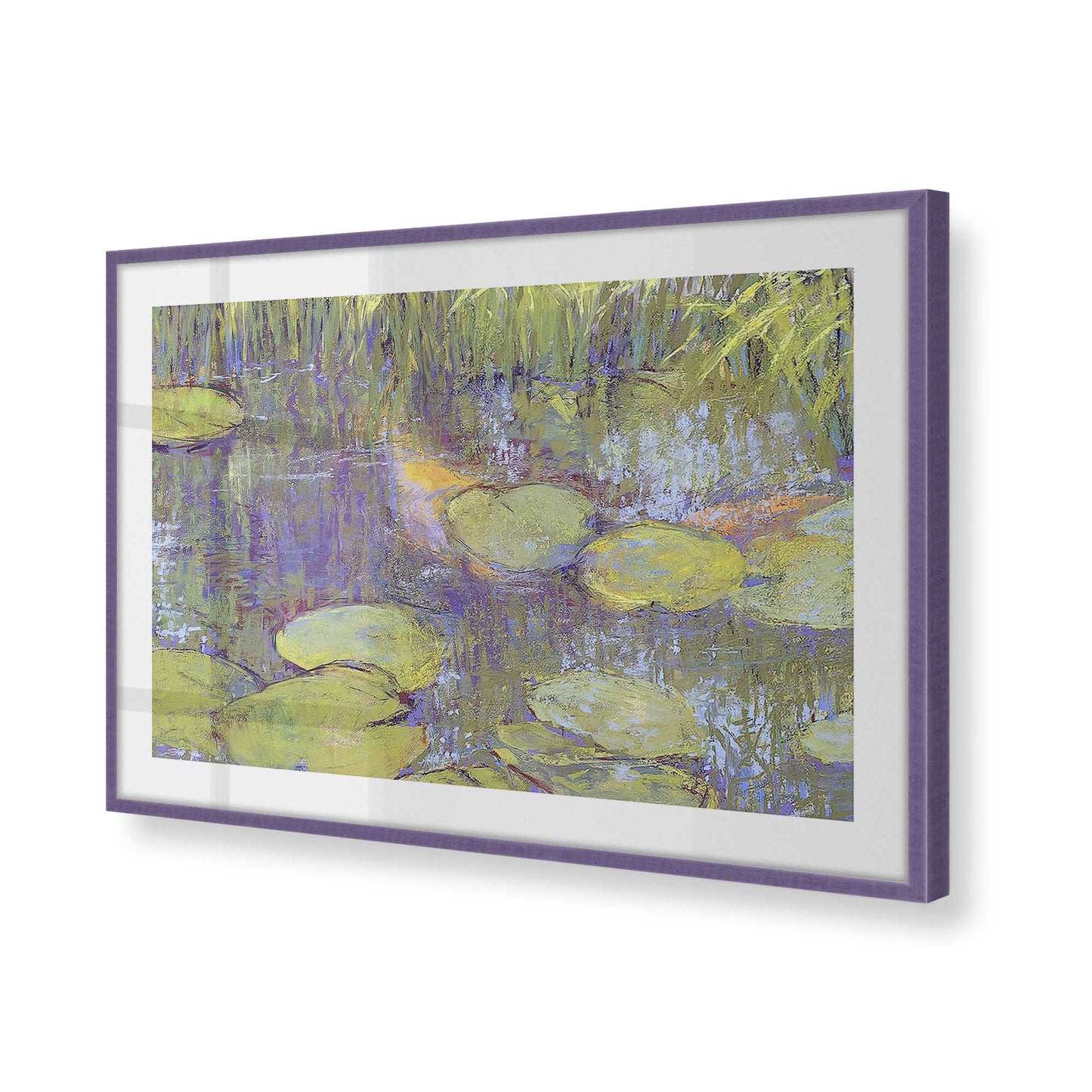 [Color:Purple Iris], Picture of art in a Purple Iris frame at an angle