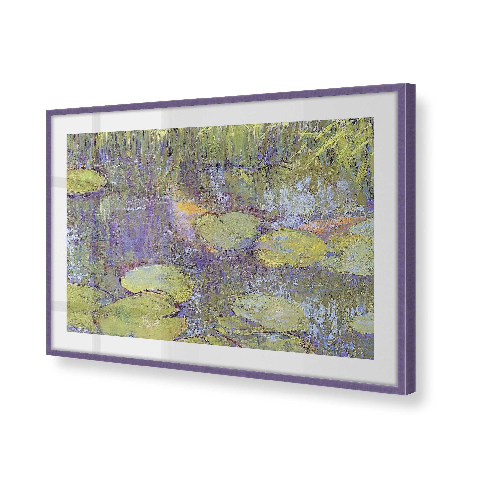 [Color:Purple Iris], Picture of art in a Purple Iris frame at an angle