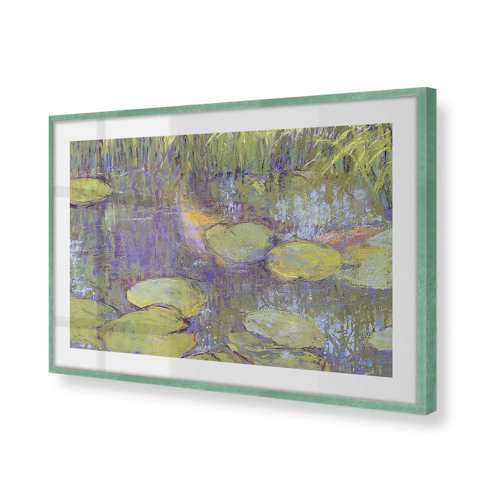 [Color:Lemon Grass], Picture of art in a Lemon Grass frame at an angle