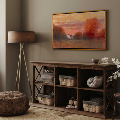 Tangerine Skies Print on Canvas