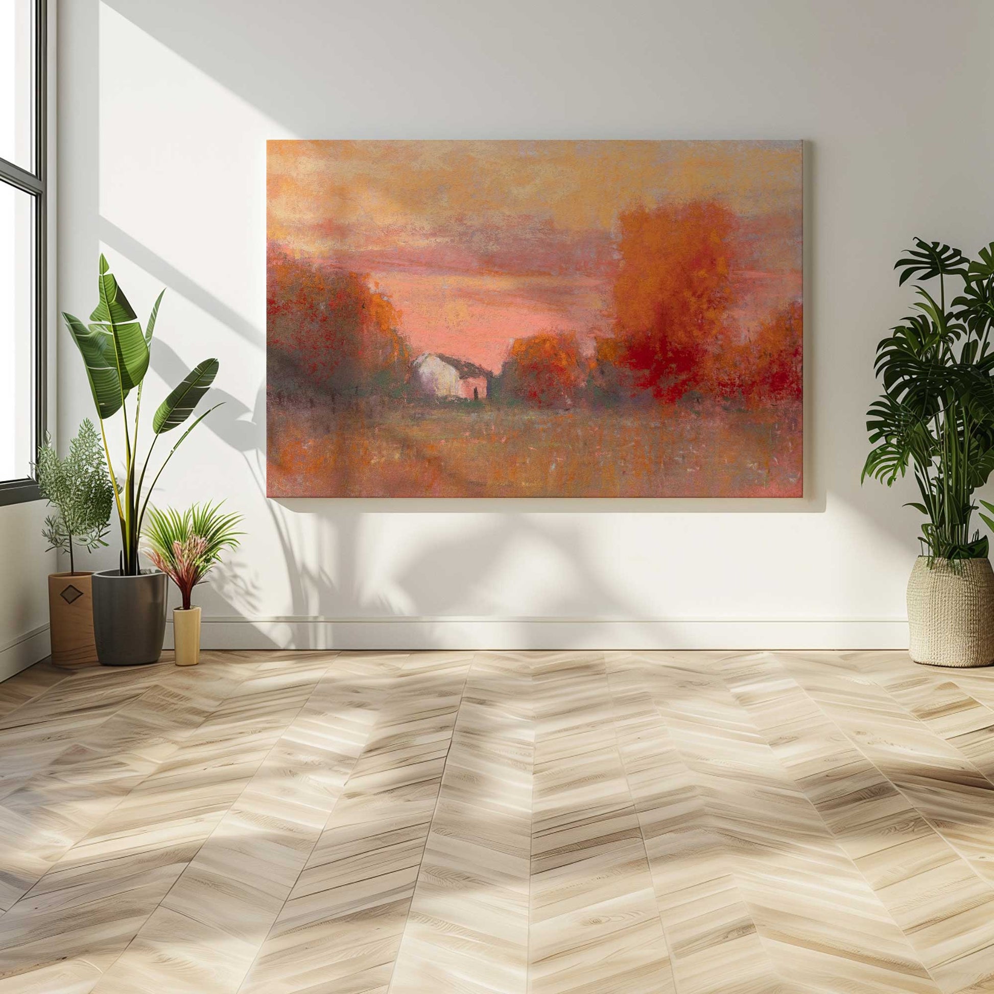 [Color:Stretched Canvas], Picture of art in a room