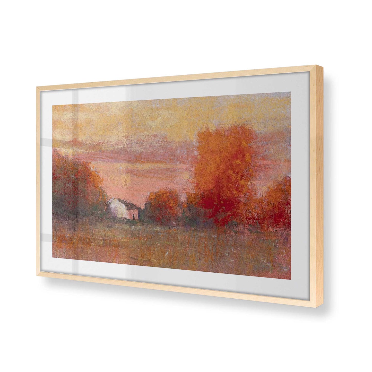 [Color:Raw Maple], Picture of art in a Raw Maple frame at an angle