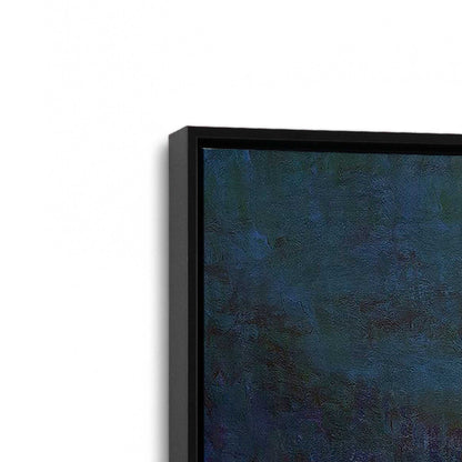 [Color:Satin Black], Picture of art in a Satin Black frame at an angle