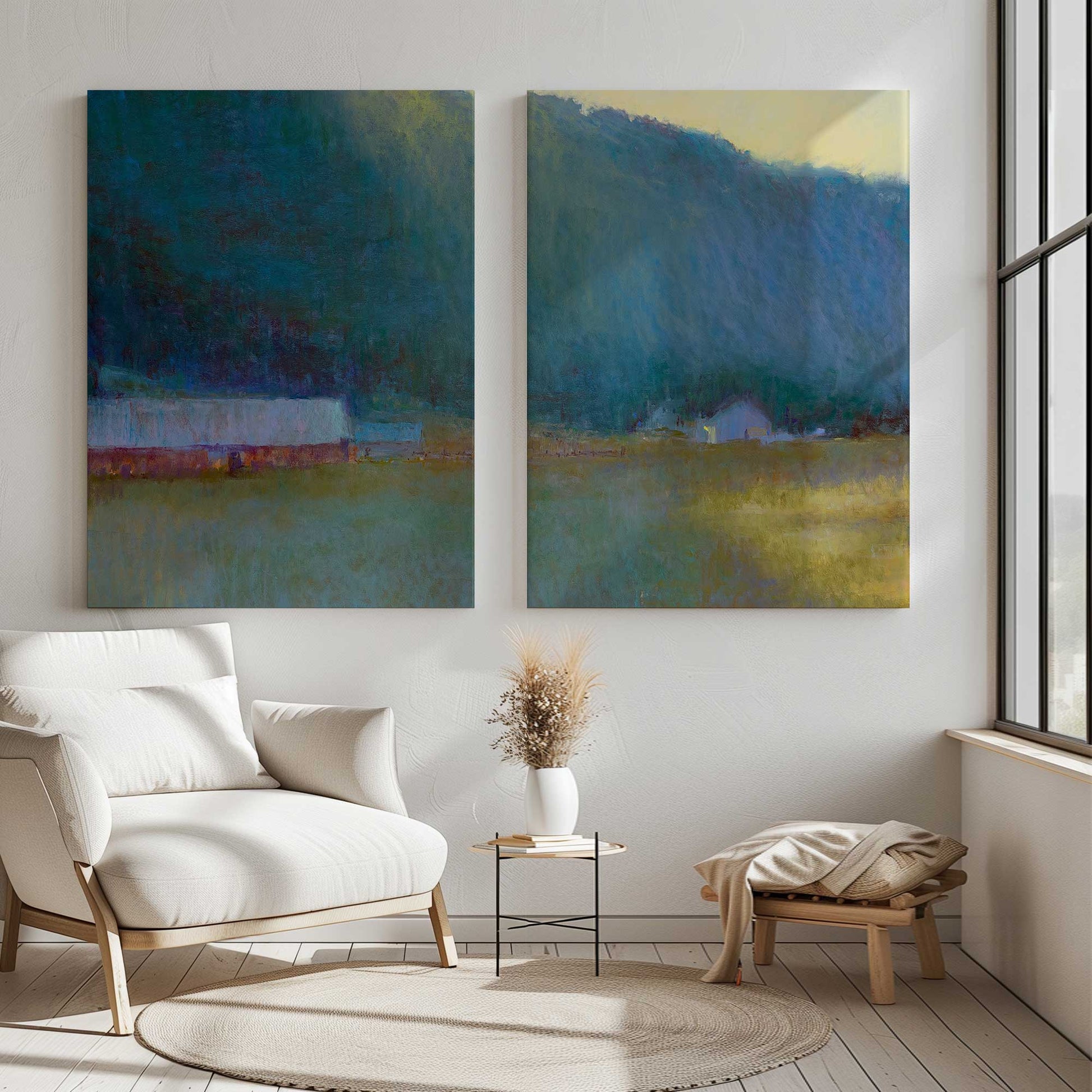 [Color:Stretched Canvas], Picture of art in a room