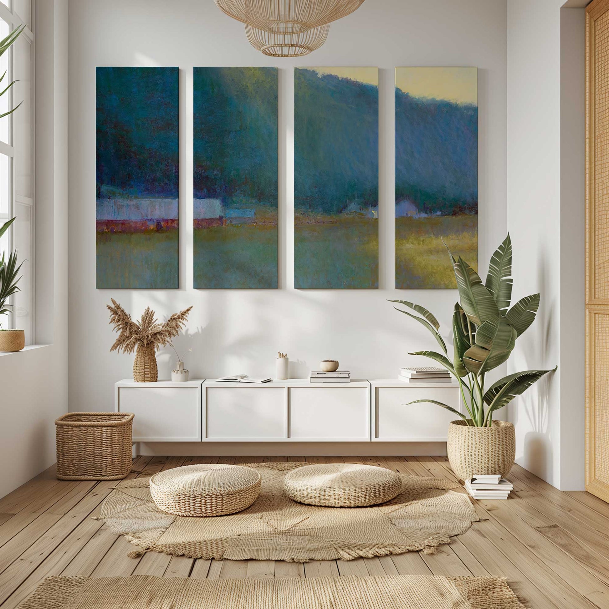 [Color:Stretched Canvas], Picture of art in a room