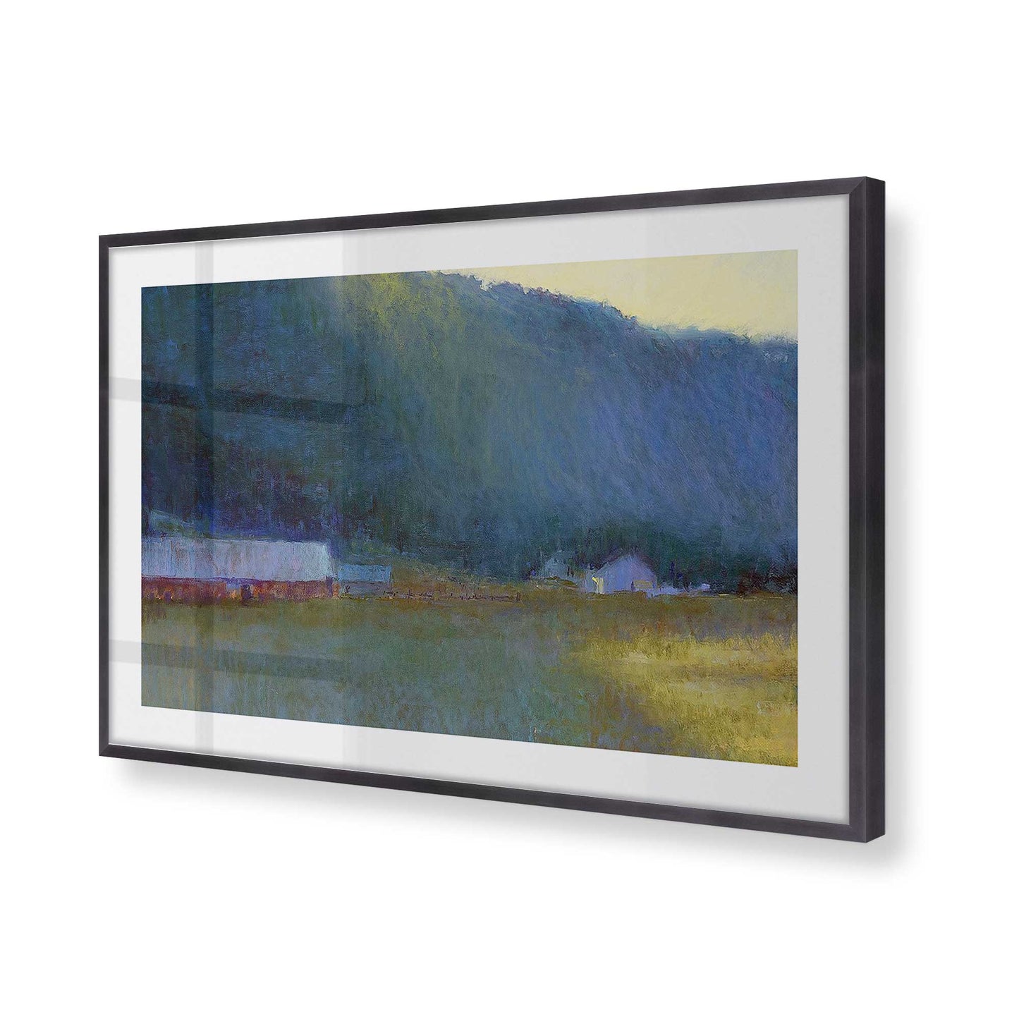 [Color:Weathered Zinc], Picture of art in a Weathered Zinc frame at an angle