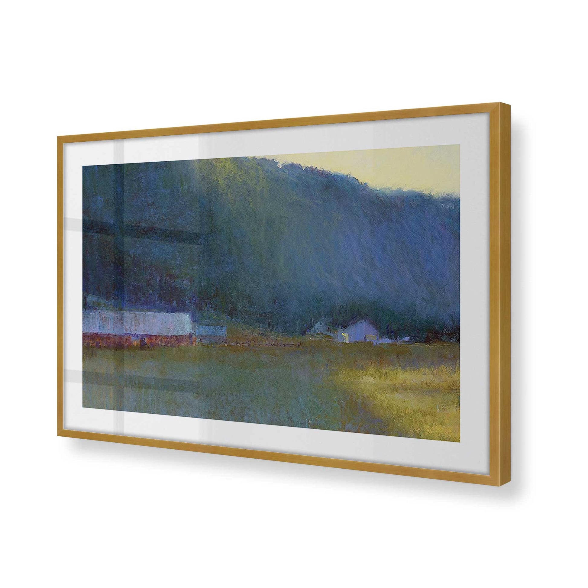 [Color:Polished Gold], Picture of art in a Polished Gold frame at an angle