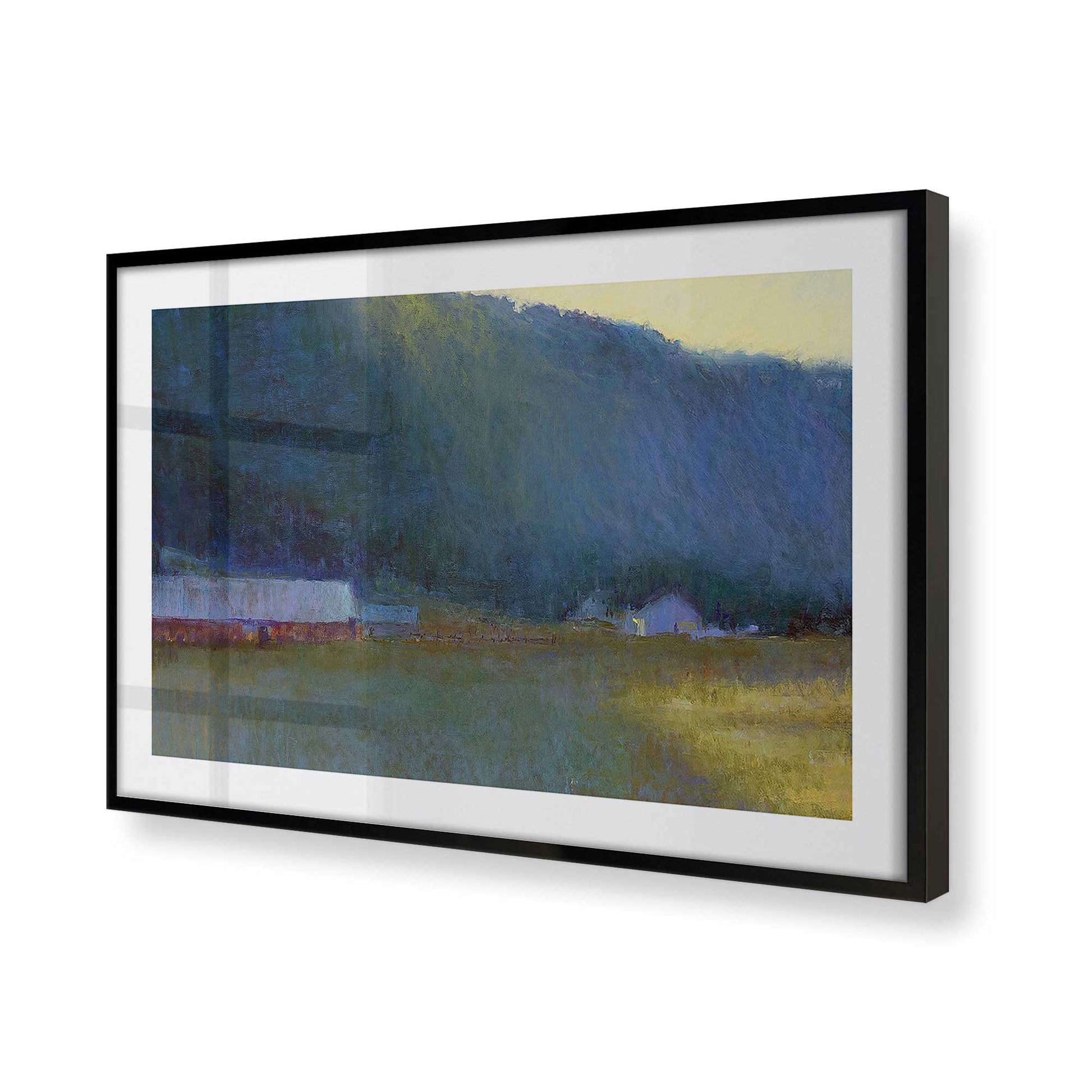 [Color:Satin Black], Picture of art in a Satin Black frame at an angle