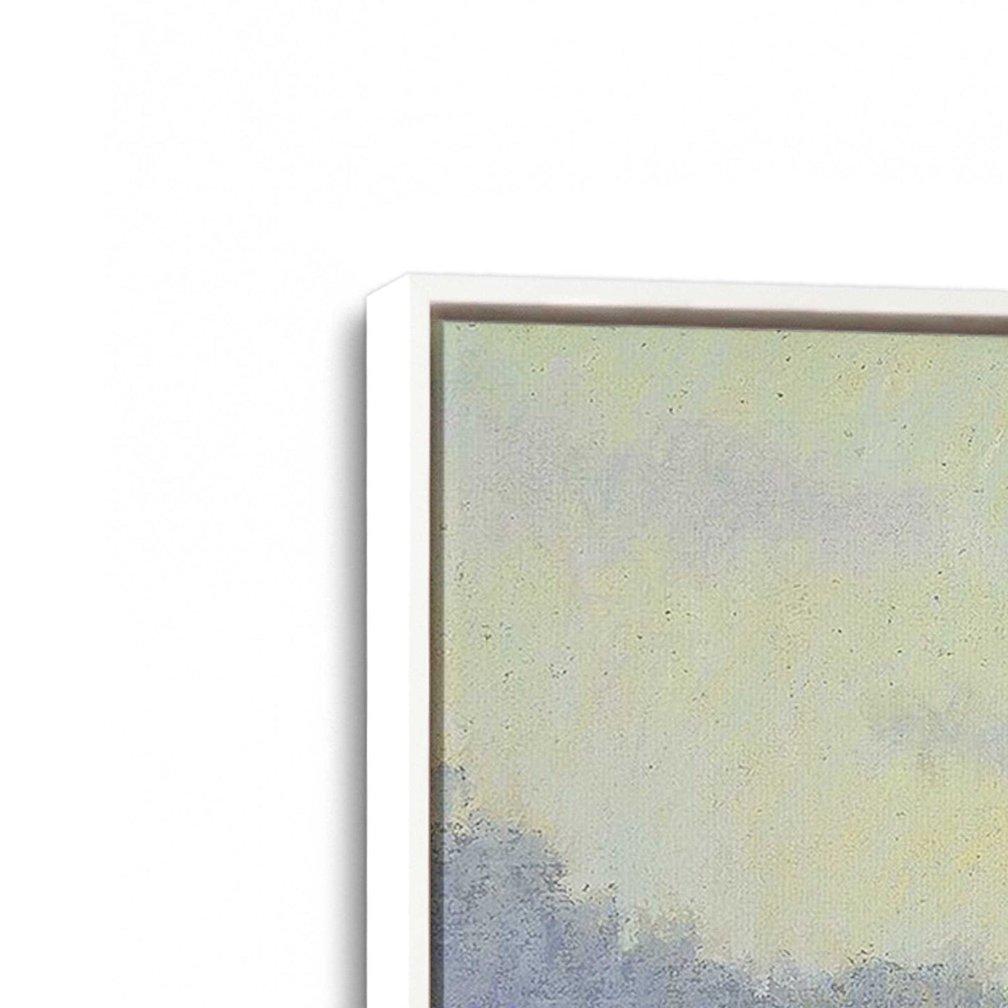 [Color:White], Picture of art in a White frame at an angle