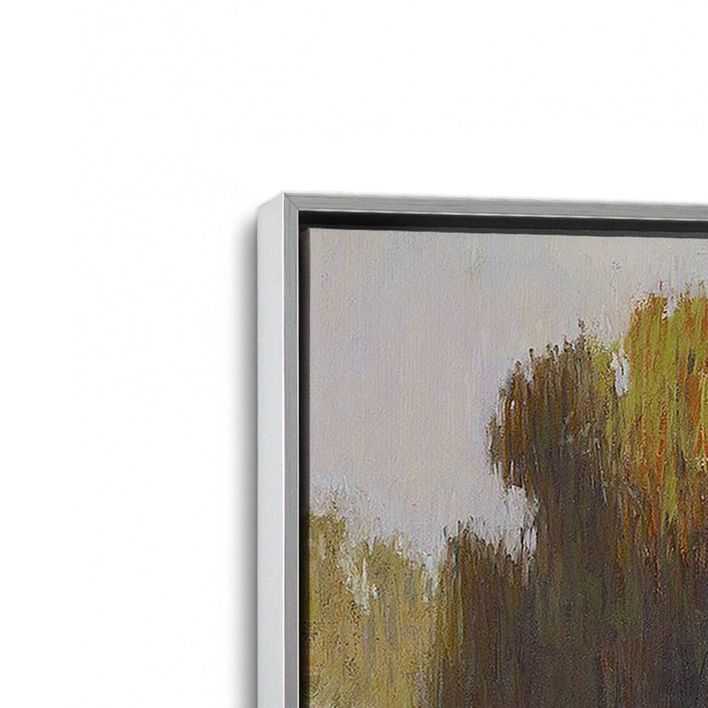 [Color:Polished Chrome], Picture of art in a Polished Chrome frame at an angle