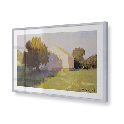 [Color:Polished Chrome], Picture of art in a Polished Chrome frame at an angle