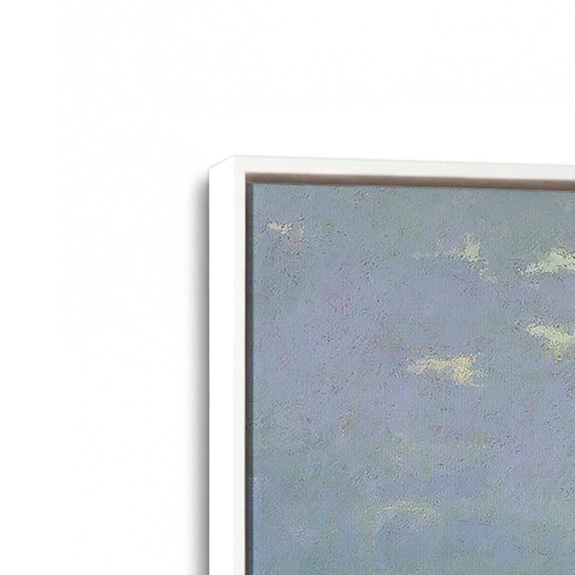 [Color:White], Picture of art in a White frame at an angle