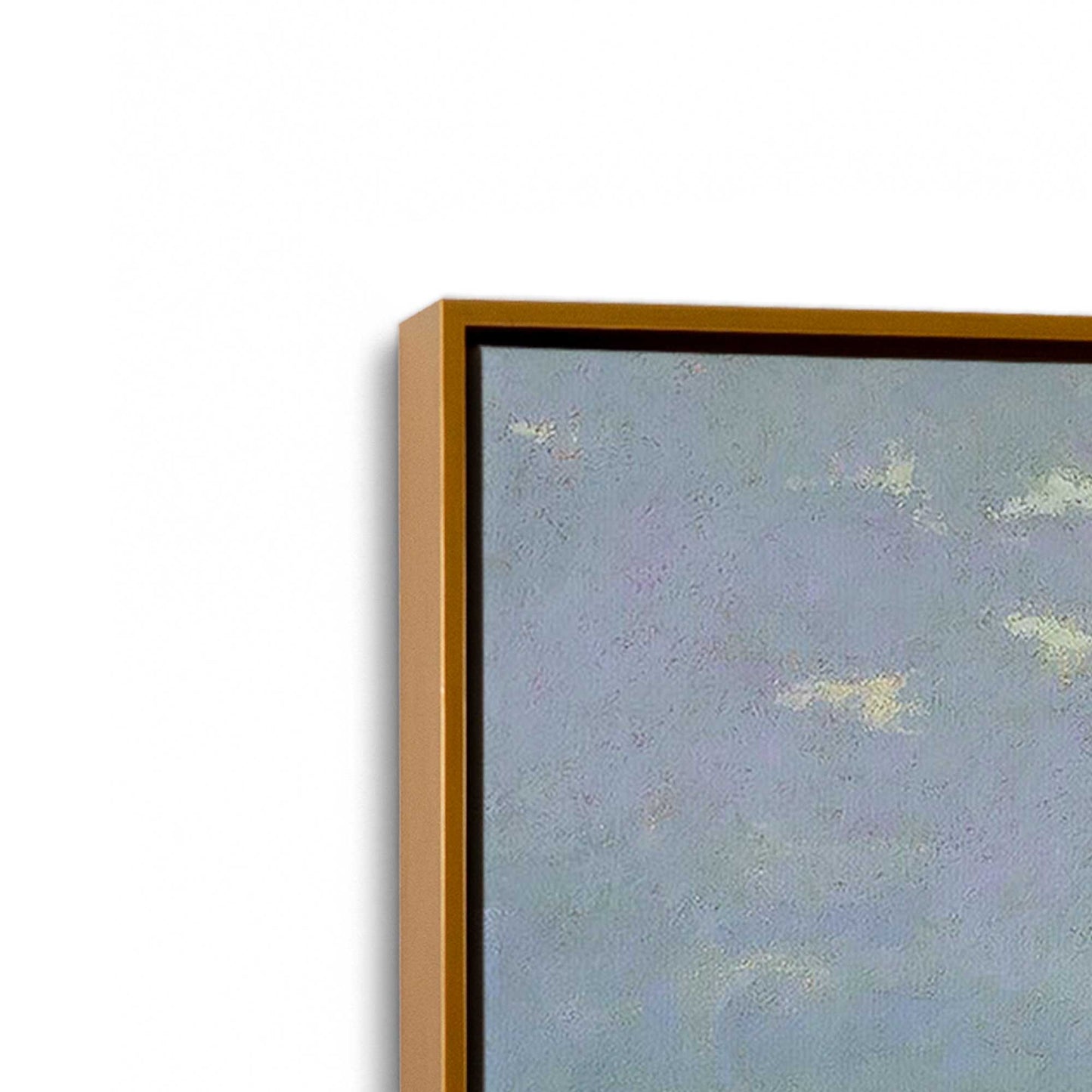 [Color:Polished Gold], Picture of art in a Polished Gold frame at an angle