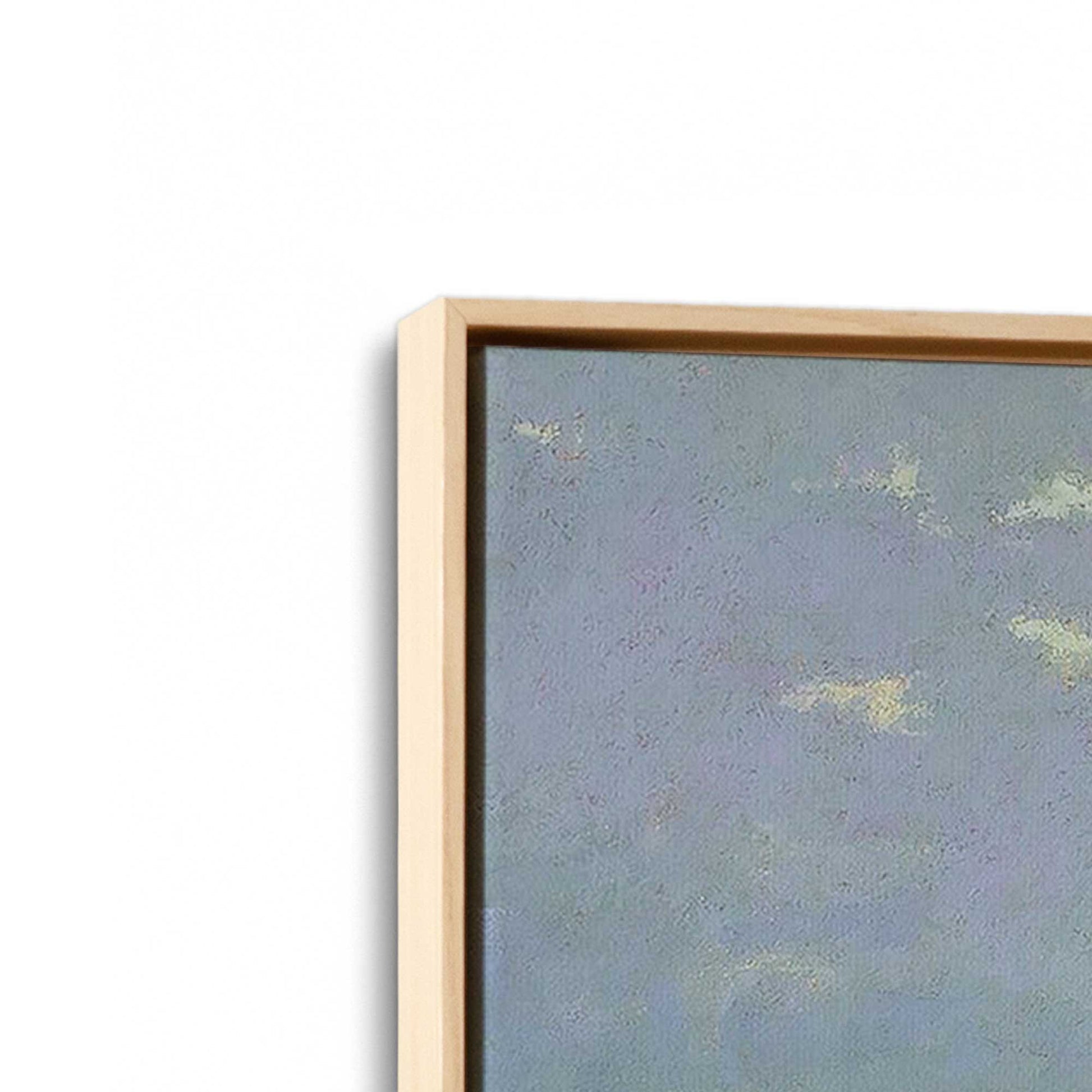 [Color:American Maple], Picture of art in a American Maple frame at an angle