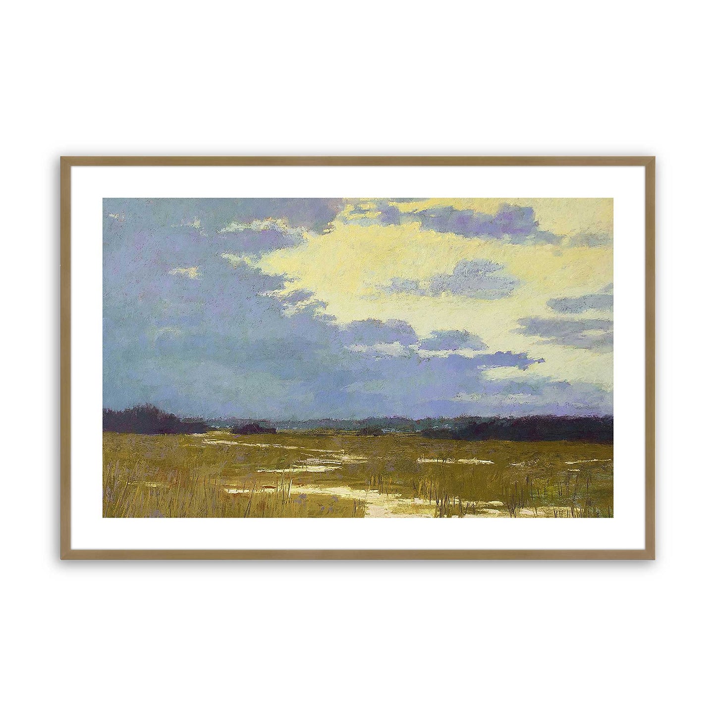 [Color:Brushed Gold], Picture of art in a Brushed Gold frame