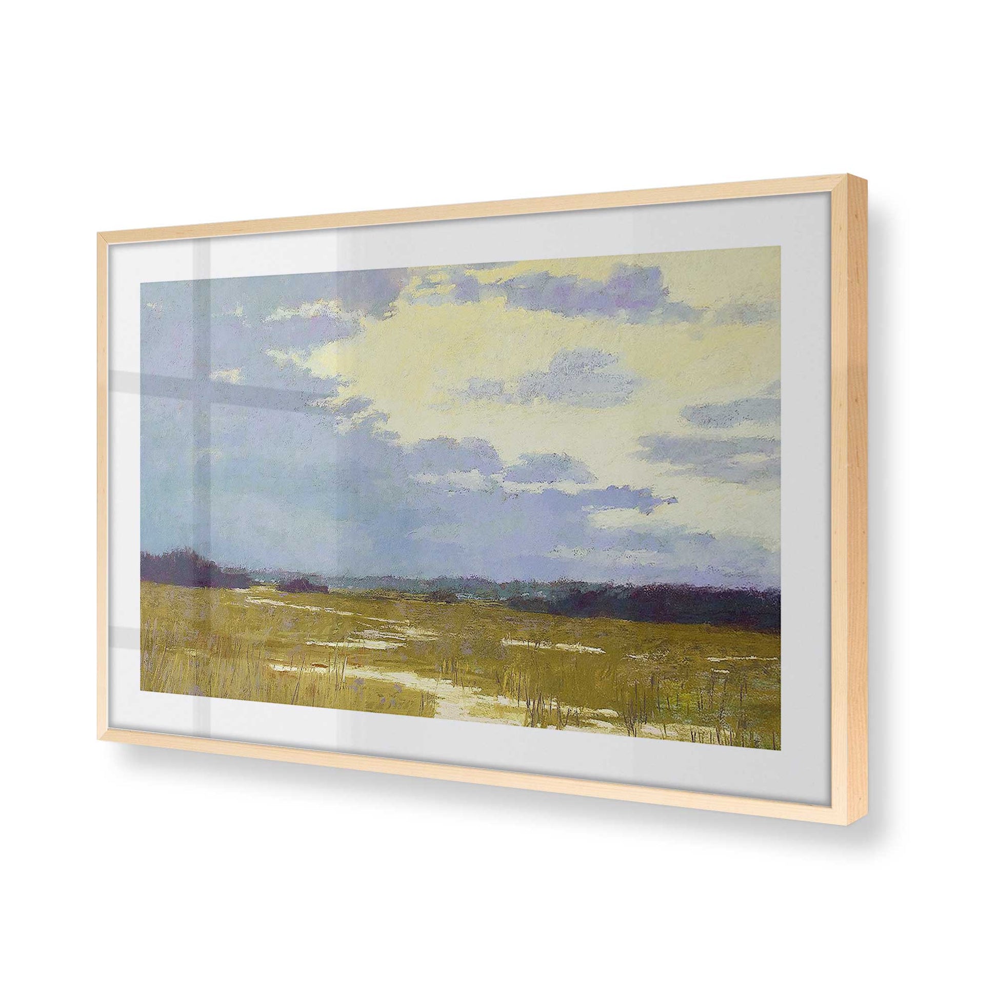 [Color:Raw Maple], Picture of art in a Raw Maple frame at an angle