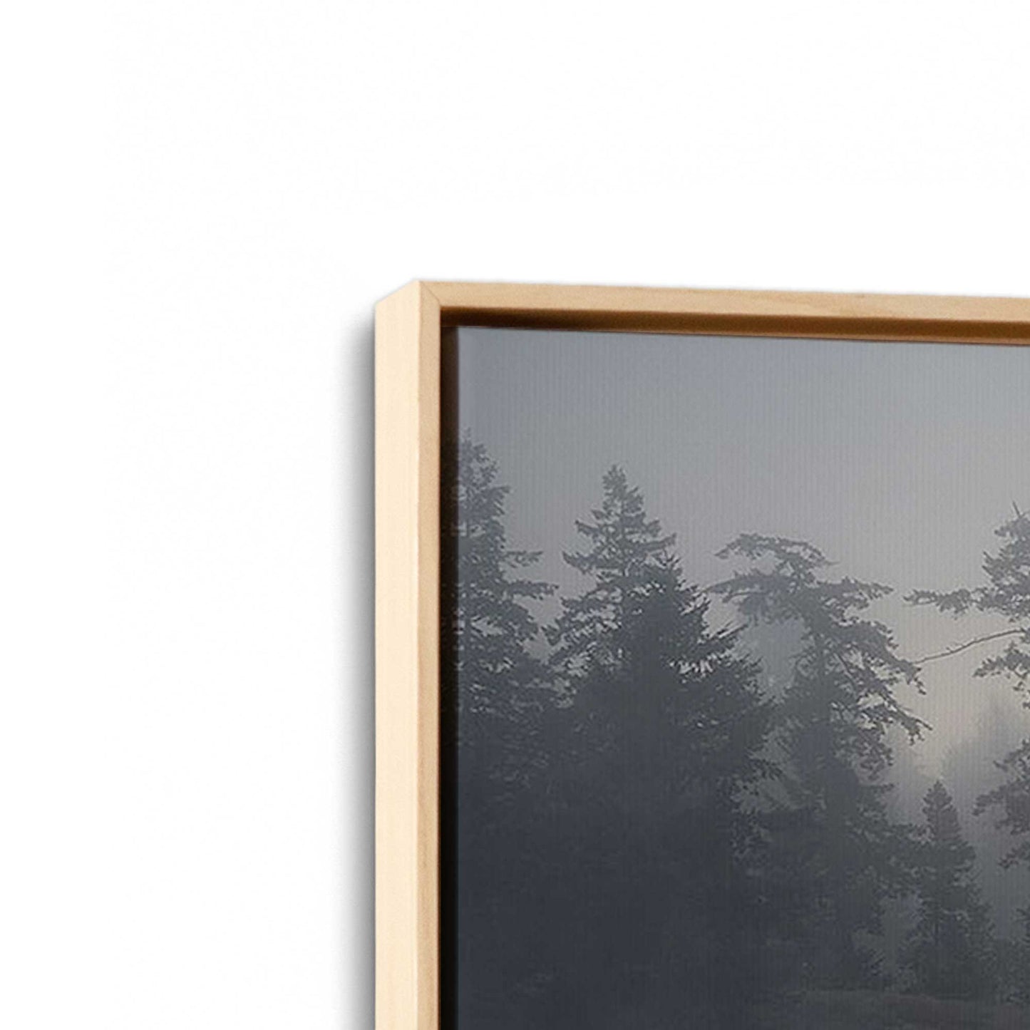 [Color:American Maple], Picture of art in a American Maple frame at an angle