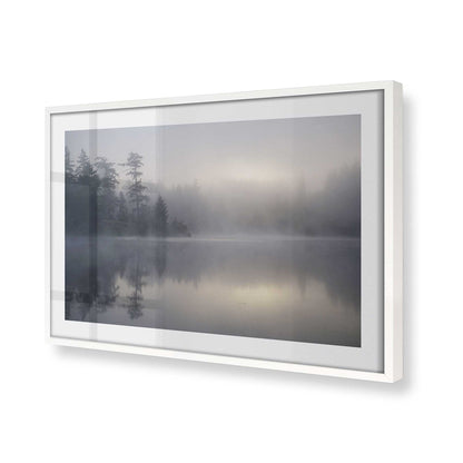 [Color:Opaque White], Picture of art in a Opaque White frame at an angle